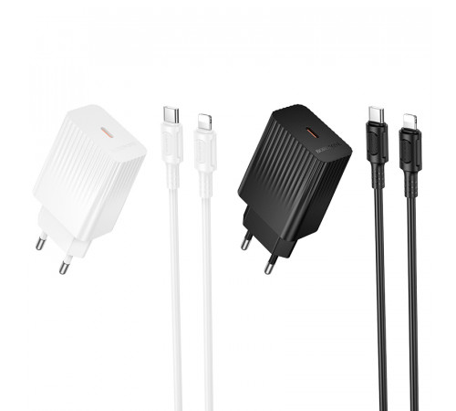 Мережевий зарядний пристрій Borofone BAS73A Source PD20W Type-C to Lightning