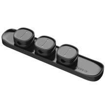 Тримач-затискач для кабелю магнітний Baseus Peas Cable Clip Black (ACWDJ-01)