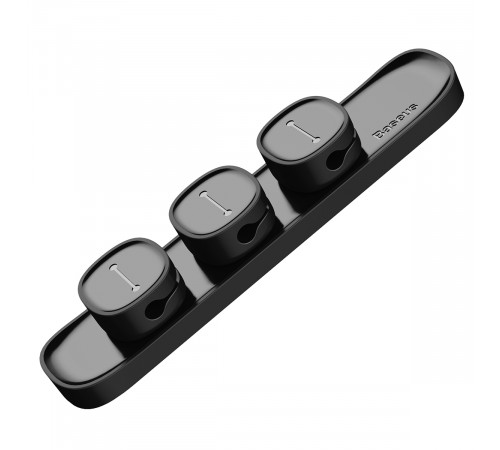 Тримач-затискач для кабелю магнітний Baseus Peas Cable Clip Black (ACWDJ-01)