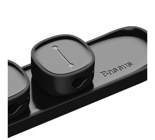 Тримач-затискач для кабелю магнітний Baseus Peas Cable Clip Black (ACWDJ-01)