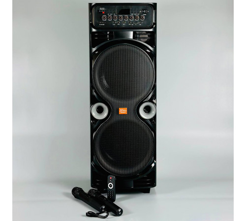 УЦІНКА Колонка Sing-e JQS9033 Powerful RGB з 2-ма мікрофонами 30W*2, 5000mAh (89,8*28,0*31,0 см) (розбита передня панель управління)