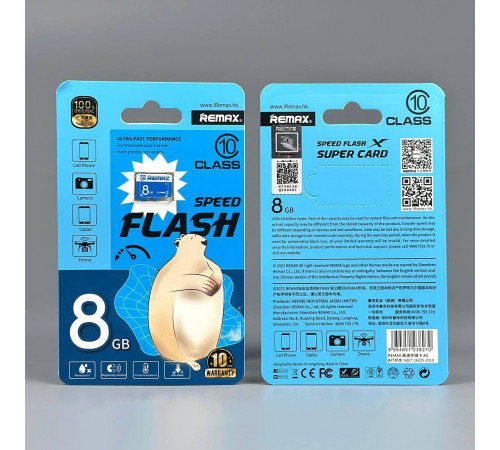 Карта пам'яті Remax 8Gb Class 10 Speed Flash (без адаптера)