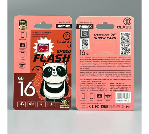 Карта пам'яті Remax 16Gb Class 10 Speed Flash (без адаптера)