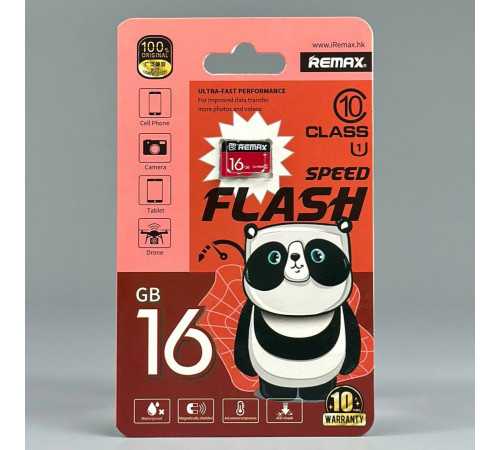 Карта пам'яті Remax 16Gb Class 10 Speed Flash (без адаптера)