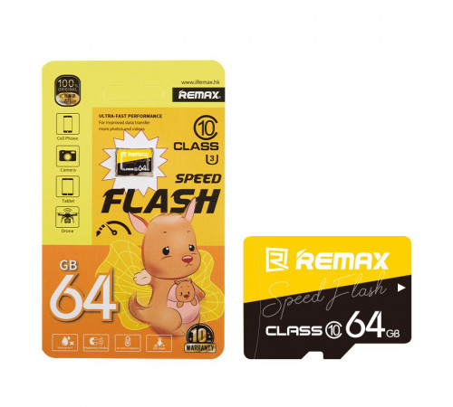 Карта пам'яті Remax 64Gb Class 10 Speed Flash (без адаптера)