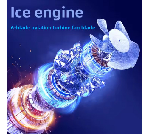 Вентилятор T12 з цифровим дисплеєм 1200mAh (з вбуд. акум.) (15,4см)