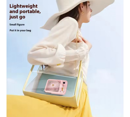 Вентилятор T101 настільний, з цифровим дисплеєм 1200mAh (з вбуд. акум.) (18,4см)