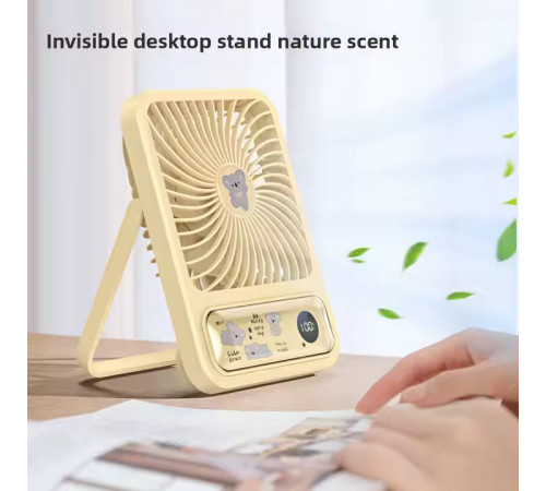 Вентилятор T101 настільний, з цифровим дисплеєм 1200mAh (з вбуд. акум.) (18,4см)