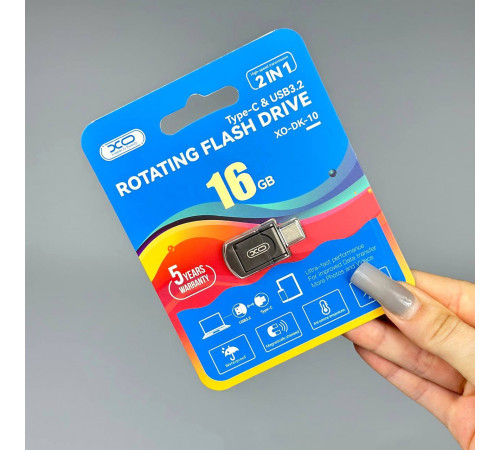 USB флеш XO DK10 16GB USB3.2+Type-C Швидкісна