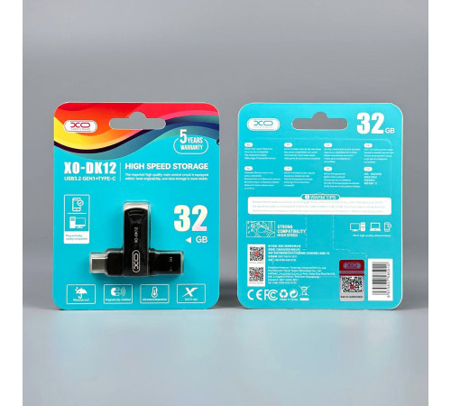 USB флеш XO DK12 32GB Type-C+USB3.2 Швидкісна