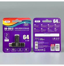 USB флеш XO DK12 64GB USB3.2+Type-C Швидкісна