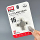 USB флеш XO DK04 16GB 4in1 USB+Micro+Lightning+Type-C USB2.0