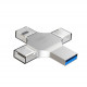 USB флеш XO DK04 64GB 4in1 USB2.0+MicroUSB+Lightning+Type-C