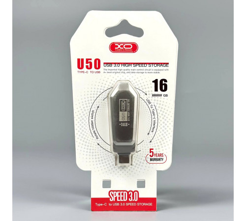 USB флеш XO U50 16GB USB3.0+Type-C Швидкісна