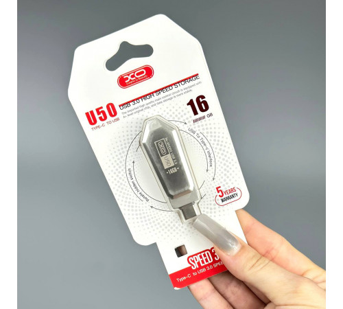 USB флеш XO U50 16GB USB3.0+Type-C Швидкісна