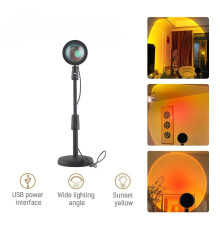 Проекційний світильник Sunset Lamp заходу сонця, світанку, USB led Lamp HA-11 ,(100)