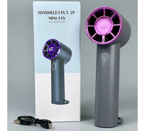 Вентилятор T29 з цифровим дисплеєм 3000mAh (з вбуд. акум.) (15,4см)