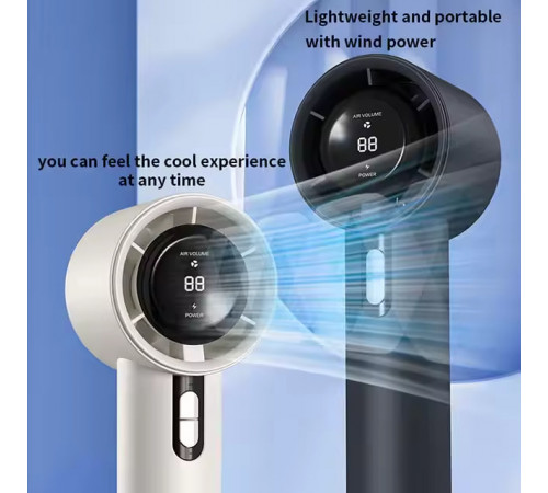 Вентилятор 638 з цифровим дисплеєм 1800mAh (з вбуд. акум.) (16,5см)