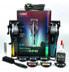 Машинка для стрижки VGR V-273 (6 насадок, 8000 RPM, 3000 mAh, LED display)