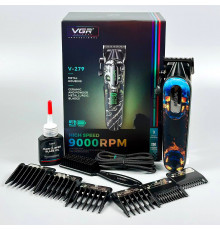 Машинка для стрижки VGR V-279 (6 насадок, 9000 RPM, 2500 mAh, LED display)