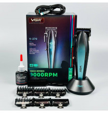 Машинка для стрижки VGR V-270 (6 насадок, 9000RPM, 2500 mAh, LED display)
