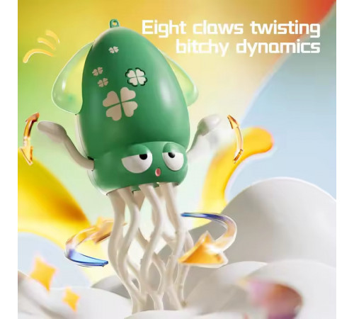 Інтерактивна іграшка Dancing Squid, танцюючий Кальмар з музикою (вбуд. акум.) (20,0см)
