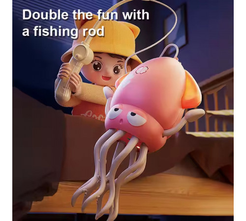 Інтерактивна іграшка Dancing Squid, танцюючий Кальмар з музикою (вбуд. акум.) (20,0см)