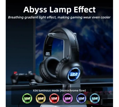 Навушники комп'ютерні Onikuma X36 RGB з мікрофоном