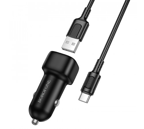 Автомобільний зарядний пристрій Borofone BZ34 Cloud QC3.0 Type-C