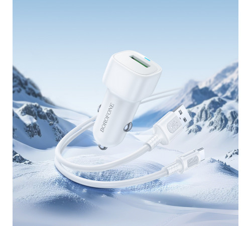 Автомобільний зарядний пристрій Borofone BZ34 Cloud QC3.0 Type-C