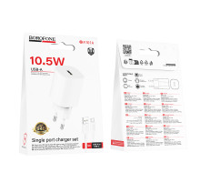 Мережевий зарядний пристрій Borofone BA101A Pudding 10.5W Type-C