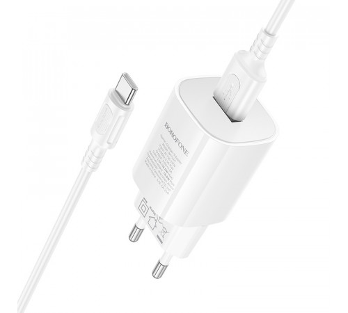 Мережевий зарядний пристрій Borofone BA102A Pudding QC3.0 Type-C