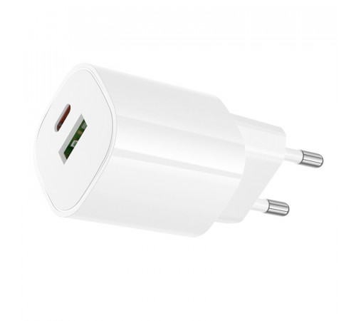 Мережевий зарядний пристрій Borofone BA104A Pudding PD20W+QC3.0