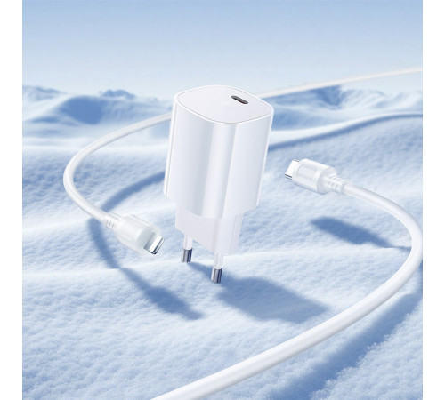 Мережевий зарядний пристрій Borofone BA103A Pudding PD20W Type-C to Lightning