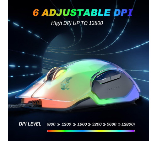 Мишка Games дротова Onikuma CW925 RGB (DPI:6-12800)