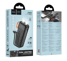 УМБ Power Bank Hoco J151A Spirit 20000mAh 2A (with cable Type-C+Micro+Lightning+USB) з ліхтарем