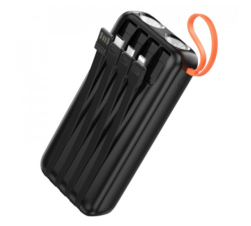 УМБ Power Bank Hoco J151A Spirit 20000mAh 2A (with cable Type-C+Micro+Lightning+USB) з ліхтарем