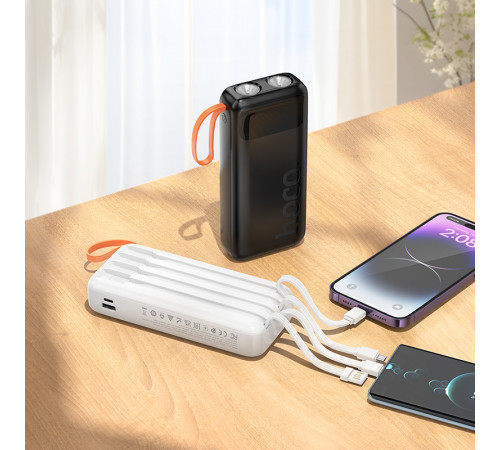 УМБ Power Bank Hoco J151A Spirit 20000mAh 2A (with cable Type-C+Micro+Lightning+USB) з ліхтарем