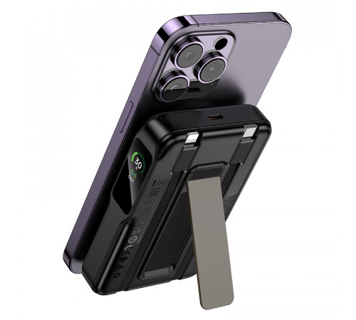 УМБ Power Bank Hoco Q48 Core 10000mAh PD20W з бездротовою зарядкою, зарядкою для годинника та з підставкою (with cable Type-C+Lightning)