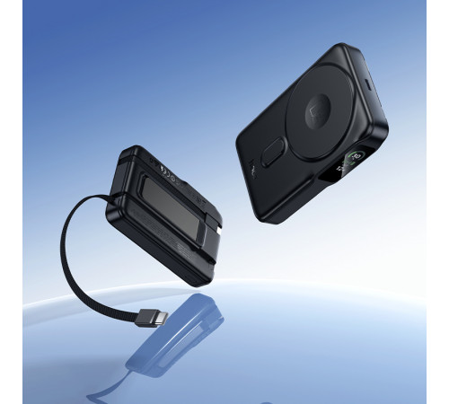 УМБ Power Bank Hoco Q48 Core 10000mAh PD20W з бездротовою зарядкою, зарядкою для годинника та з підставкою (with cable Type-C+Lightning)