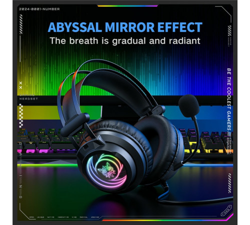 Навушники комп'ютерні Onikuma X80 RGB з мікрофоном