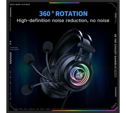 Навушники комп'ютерні Onikuma X80 RGB з мікрофоном