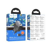 Мережевий зарядний пристрій Hoco CS71A Star Speed PD20W+QC3.0 Type-C to Type-C