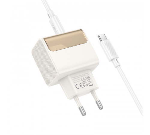 Мережевий зарядний пристрій Hoco CS71A Star Speed PD20W+QC3.0 Type-C to Type-C