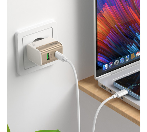 Мережевий зарядний пристрій Hoco CS71A Star Speed PD20W+QC3.0 Type-C to Type-C