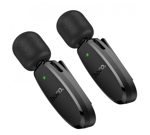Бездротовий петличний мікрофон Hoco L15 Dual-mic Lightning+Type-C