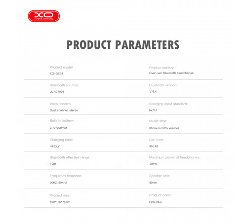 Навушники XO BE54 Cartoon Kids