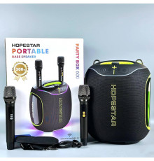 Колонка HOPESTAR Party Box 600 RGB с 2-мя микрофонами 300W, 30000mAh (30,8*26,1*35,6 см)