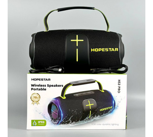Колонка HOPESTAR H53 Pro RGB 70W, 8800mAh (26,1*12,6*12,3 см)