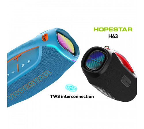 Колонка HOPESTAR H63 RGB 70W, 8800mAh (28,1*12,3*15,9 см)